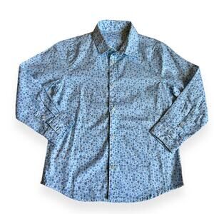 Mayoral Blue Floral Button Down